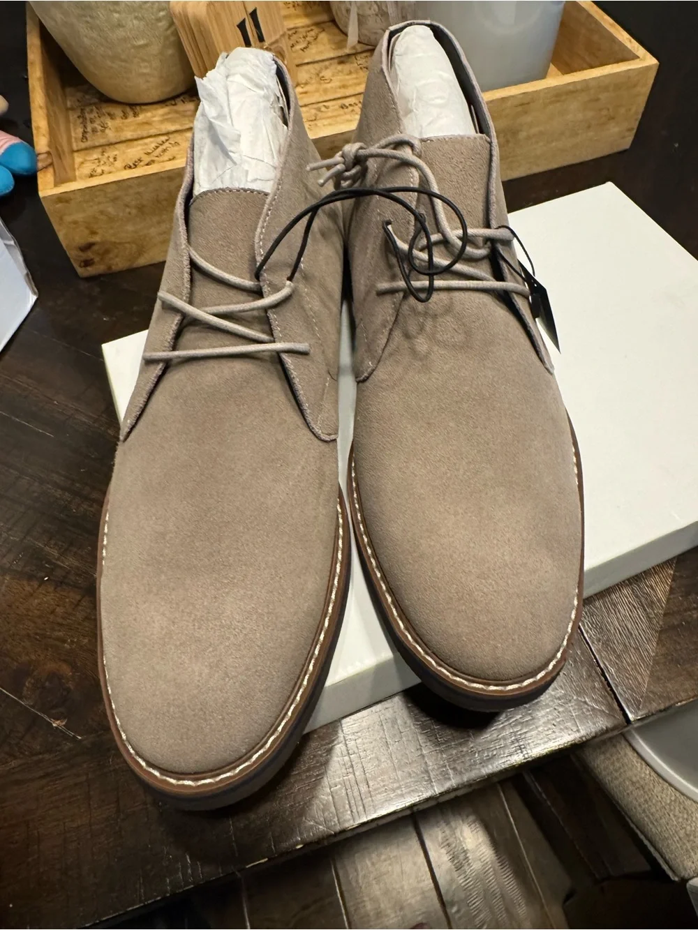 Express Taupe Suede Men's Chukka Boots